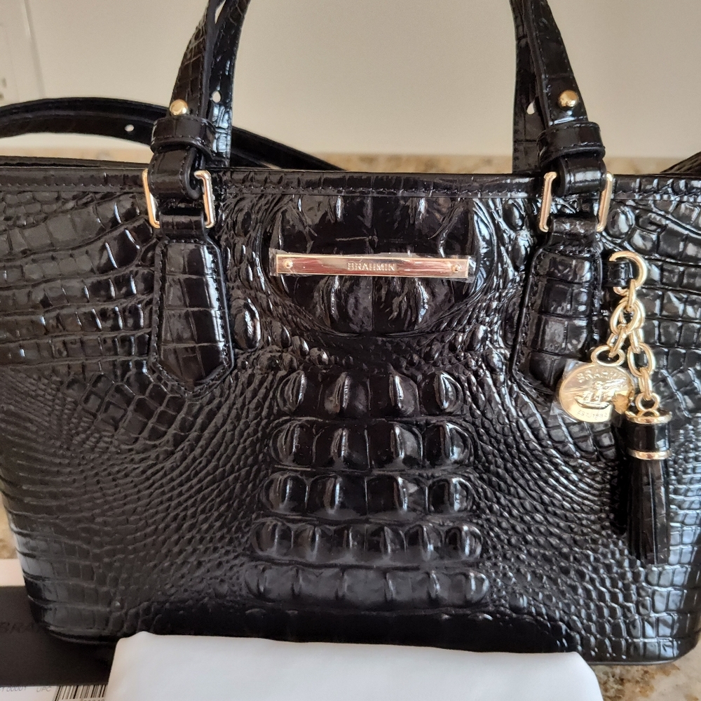 Brahmin Mini Asher Black Melbourne New With Tag